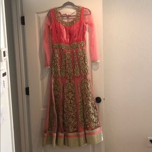 Pink Anarkali Indian Dress